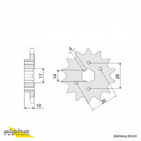 Ritzel 12 Zähne Teilung 420 passend für Derbi, Gas Gas Ritzel 12 Zähne Teilung 420 passend für Derbi, Gas Gas