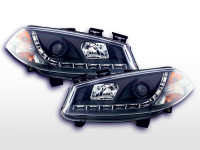 Scheinwerfer Set Daylight LED TFL-Optik passend für Renault Megane 2 03-06 schwarz Scheinwerfer Set Daylight LED TFL-Optik passend für Renault Megane 2 03-06 schwarz