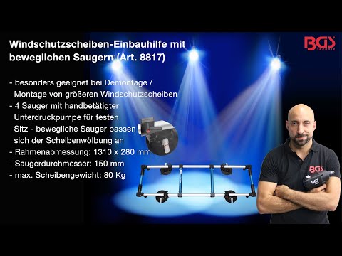 Windschutzscheiben-Montagegestell mit beweglichen Saugern