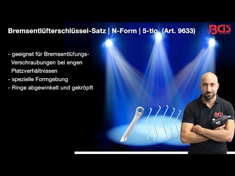 Bremsentlüfterschlüssel-Satz N-Form 5-tlg. SW 7–11 mm