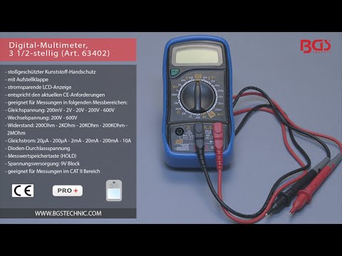 Digital-Multimeter 3 1/2-stellig mit LCD-Anzeige