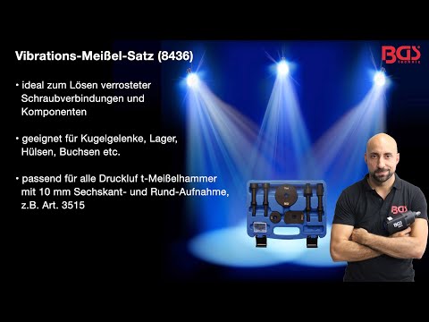 BGS Vibrations-Meißel-Satz passend für Druckluft-Meißelhammer