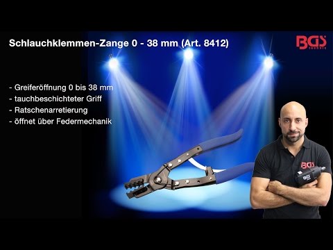 Schlauchklemmenzange 245 mm (0–38 mm)