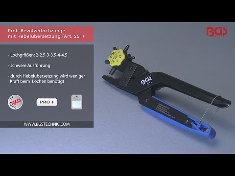 Revolver-Lochzange mit Hebelübersetzung