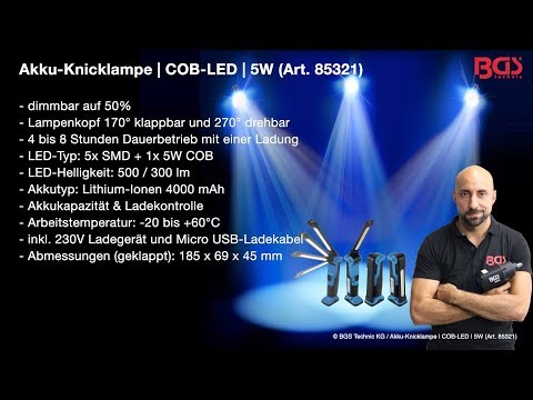 BGS Akku-Knicklampe 5W COB-LED IP65