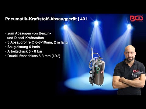 BGS Pneumatik-Kraftstoff-Absauggerät 40 l