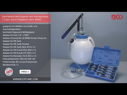 BGS Getriebeöl-Befüllgerät mit Handpumpe 7L und 8 Adaptern