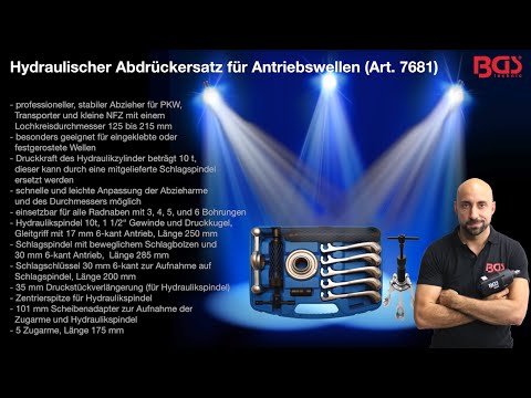BGS Hydraulischer Ausdrücker-Satz passend für Antriebswellen 125–215 mm
